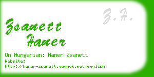 zsanett haner business card